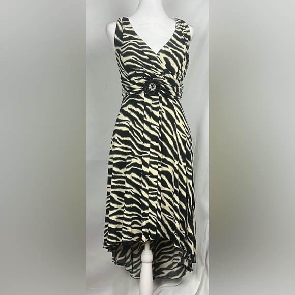 Zebra Print Sleeveless Dress - Picture 1 of 3